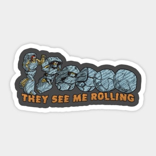 Rolling Rockman Sticker